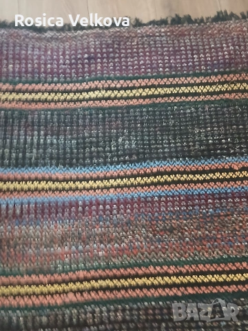 Ръчно тъкана вълнена черга , снимка 5 - Антикварни и старинни предмети - 54149631