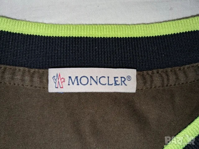 2 броя - Moncler maglia T-Shirt и polo manica corta (М) и (L) мъжка спортна тениска, снимка 4 - Тениски - 46628995
