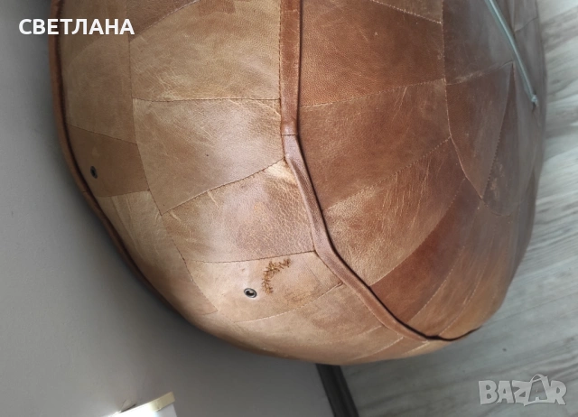 Кожен пуф,кожена табуретка, снимка 7 - Дивани и мека мебел - 54178562