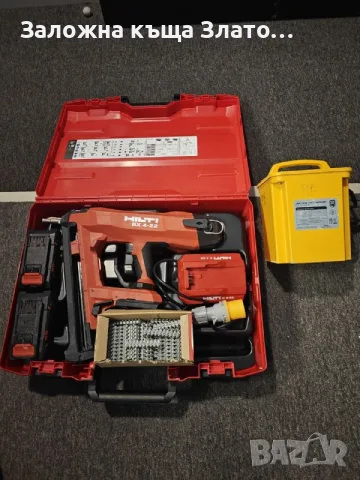 Акумулаторен безкабелен пистолет за пирони Hilti BX 4-22 + Преносим 110V трансформат