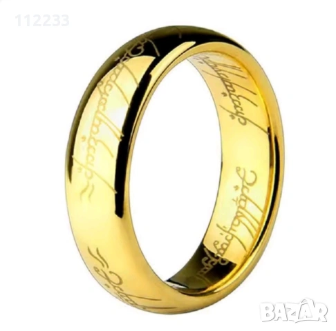 The One Ring-гравирани пръстени от Властелинът на пръстените, снимка 2 - Пръстени - 54765538