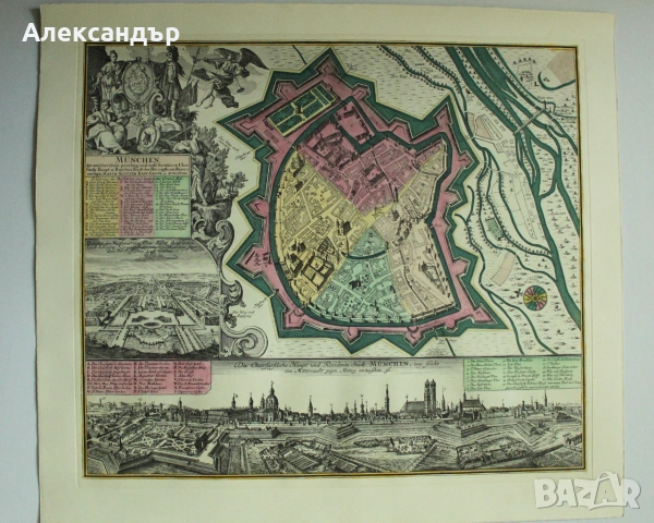 Стара картина / карта на Мюнхен