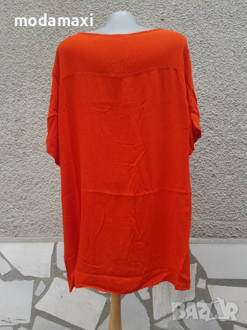 4XL  Нова туника Janina в доматено червено , снимка 5 - Туники - 55269696