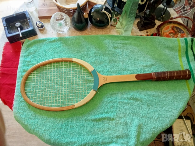 Стара дървена тенис ракета Erbacher Silber Sphinx, снимка 4 - Тенис - 54330312