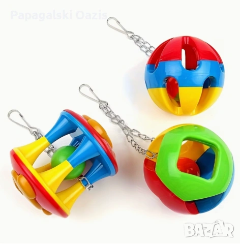 Висяща Играчка за Папагали от 3 части, снимка 2 - Папагали - 54750862