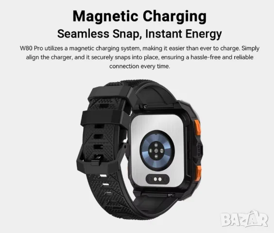 Blackview W80 PRO Смарт Часовник GPS Фенер СърдеченРитъм КръвнаСатурация Сън Крачкомер Фитнес Тракер, снимка 13 - Смарт часовници - 55527496