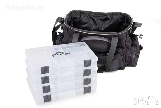 Fox Rage Camo Voyager Medium Tackle Bag – риболовна чанта с 6 кутии, снимка 2 - Екипировка - 55430329