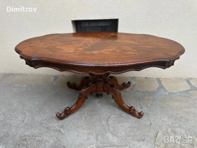 Винтидж холна маса в бароков стил, снимка 5 - Маси - 53958779