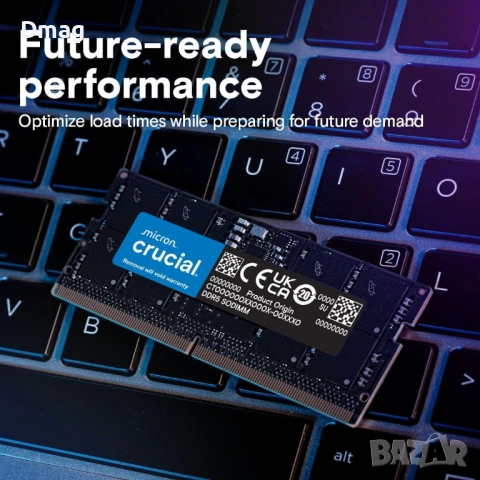 RAM памет за лаптоп Crucial 32GB DDR5-5600Mhz SODIMM Memory, снимка 3 - RAM памет - 54350556