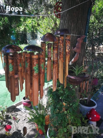 Вятърен звънец от дърво и бамбук Кокос , снимка 12 - Декорация за дома - 36766670