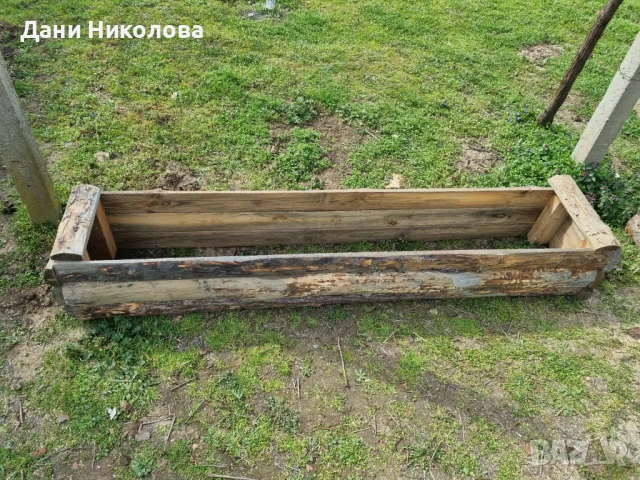 Дървена кашпа, снимка 2 - Саксии и кашпи - 53993047