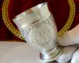 Калаена чаша за вино с картини на Eduard von Grützner. , снимка 7