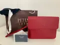 Червен клъч, чанта от естествена кожа на PETEK, нова, снимка 1