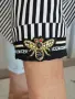 Модел Gucci късо вталено сако с подплата с имитация на джобове черно бяло райе с детайл на ръкава, снимка 4