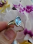 Марков сребърен пръстен със Син Топаз, снимка 1