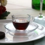 Стъклени чаши с чинийки - сервиз за кафе и чай 6+6, снимка 6