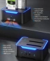 Докинг станция за RGB твърд диск, двойна докинг станция за 2,5/3,5 инча SATA HDD SSD,клониране..., снимка 9