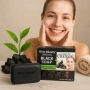 Сапун за лице и тяло с активен въглен и зелен чай – Kiss Beauty Black Soap, снимка 1