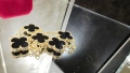 Van Cleef & Arpels VCA 5 Motifs Gold Black Onyx Vintage Alhambra Дамска Гривна, снимка 4