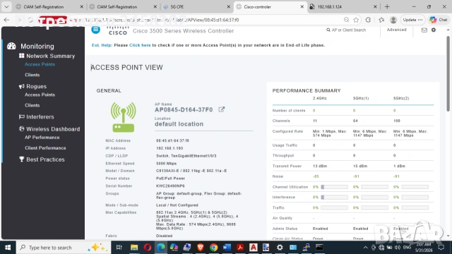Cisco Catalyst C9130AXI-E – Wi-Fi 6 Корпоративна Точка за Достъп (Тествана), снимка 5 - Мрежови адаптери - 54724127