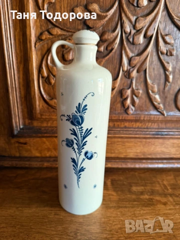Холандско декоративно шише Delft Blue – ръчна изработка, отлично състояние, снимка 5 - Прибори за хранене, готвене и сервиране - 54113256