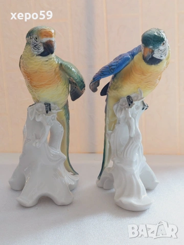 Прекрасен лот от четири папагала на немската фирма Карл Енс (Karl Ens)., снимка 14 - Антикварни и старинни предмети - 54238031