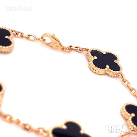 Златна дамска гривна Van Cleef 9,44гр. 16,5см. 14кр. проба:585 модел:37805-1, снимка 2 - Гривни - 54781254