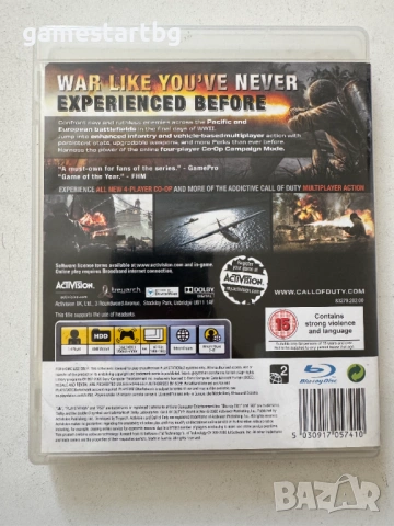 Call of Duty: World at War за Playstation 3(PS3), снимка 2 - Игри за PlayStation - 54386501