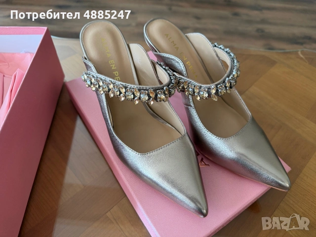 Обувки златисти Pepina , 39 размер, снимка 4 - Дамски обувки на ток - 55276398