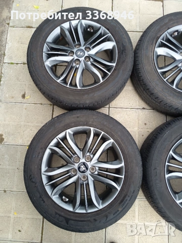 Джанти Hyundai ix35 Tucson 17" 5x114,3 Kia Хюндай Киа 5х114.3 с гуми 225/60/17, снимка 3 - Гуми и джанти - 54638715