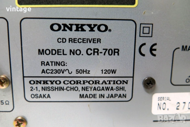 Onkyo CR-70R, снимка 9 - Ресийвъри, усилватели, смесителни пултове - 54364619