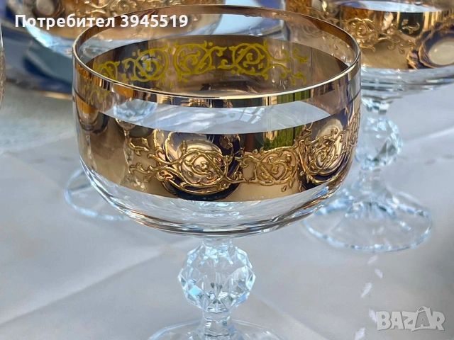 Кристален сервиз Бохемия , снимка 4 - Антикварни и старинни предмети - 55016698