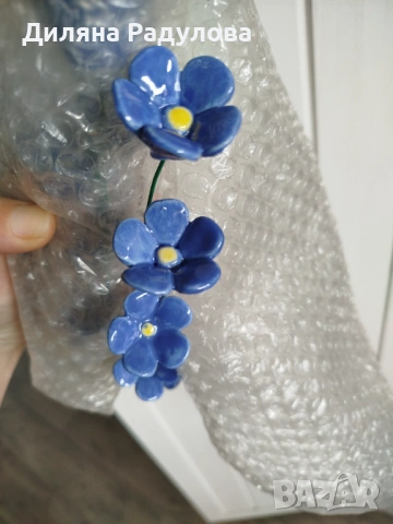 Керамични цветя, снимка 10 - Декорация за дома - 54291464