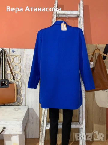 💙💙💙 Елегантно, удължено сако в кралско син цвят🔷, снимка 2 - Сака - 54059469