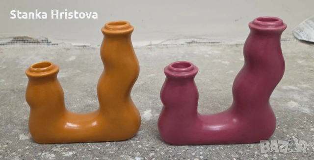 Свещници Boltze -Лимаро Фуксия 15 см., снимка 3 - Декорация за дома - 54563618