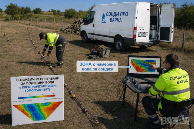 ПРОФЕСИОНАЛНО ГЕОФИЗИЧНО ИЗМЕРВАНЕ (ERT) – 32-КАНАЛЕН ТОМОГРАФ ЗА ВОДА / СОФИЯ