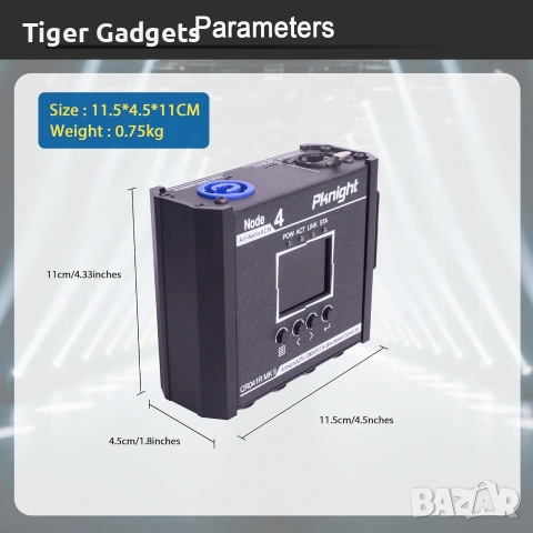 Pknight CR041R MK II Art-Net/sACN към DMX512 конвертор – 4-портов двупосочен DMX Node с PoE..., снимка 6 - Друга електроника - 55143555