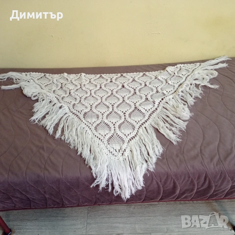 Дамски плетен шал тоалет , снимка 2 - Шалове - 55069093