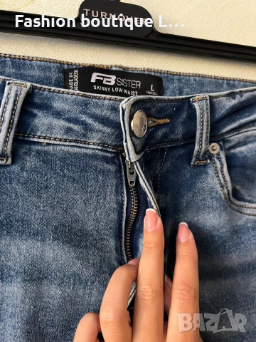 Дамски дънки L размер слим модел 👖 , снимка 4 - Дънки - 54961358