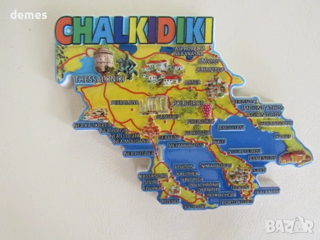 3D магнит от Халкидики, Гърция, снимка 3 - Колекции - 55608668