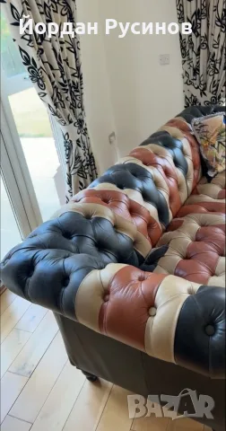Кожен оригинален диван честърфийлд chesterfield , снимка 7 - Дивани и мека мебел - 55459700