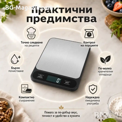 Професионална електронна кухненска везна прецизна и точна за кафе храна плодове дигитален кантар , снимка 3 - Везни - 50921524