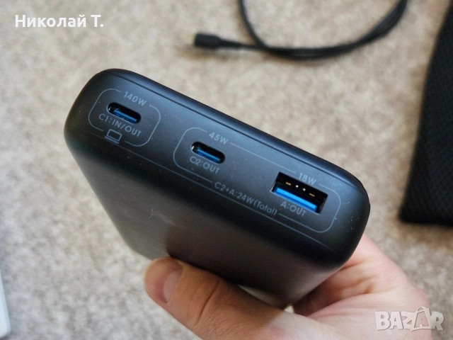 25,000mAh 140W преносима батерия power bank, снимка 3 - Резервни части за телефони - 54111912