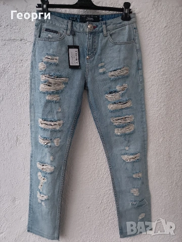 Philipp Plein Blue Paradise нови дамски дънки 26 рамзер