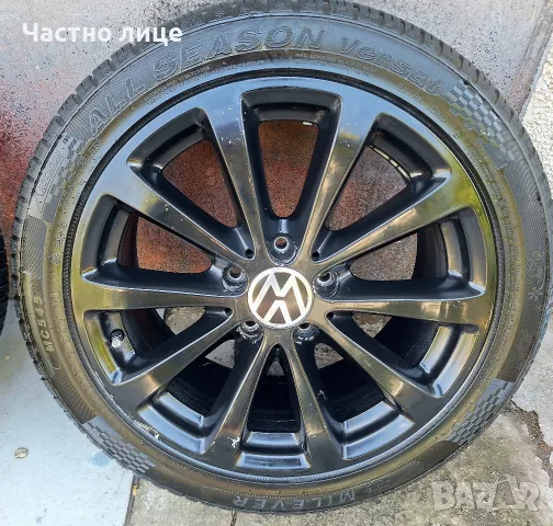 Продавам 4бр 17-ки джанти с зимни гуми за Фолксваген Пасат, Голф, Туран, , снимка 2 - Гуми и джанти - 55665175