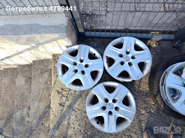Джанти Opel 5x100 15" с тасове, снимка 7 - Гуми и джанти - 54228769