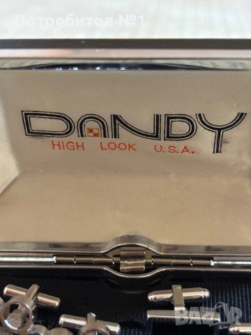 Комплектът два чифта ретро винтидж копчета за ръкавели Dandy High Look U.S.A., снимка 4 - Колекции - 55285563