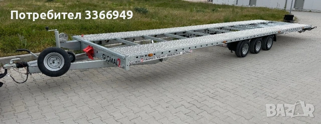 Двойна автоплатформа под наем / 8.50м Х 2.10м / 2720кг полезен товар, снимка 2 - Ремаркета - 44750282