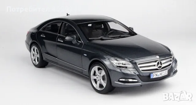 1:18 Mercedes-Benz CLS 350 Norev Тъмно Сив с Оригинална Кутия, снимка 4 - Колекции - 55464612