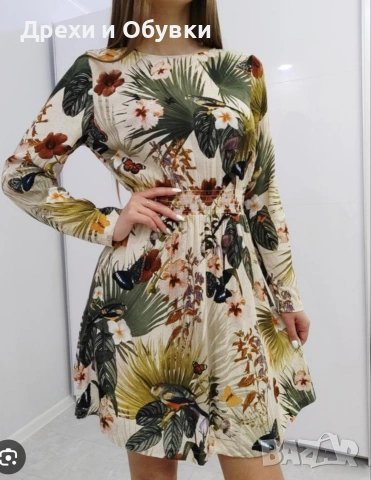 Къса лятна рокля H&M пеперуди , снимка 8 - Рокли - 54792424